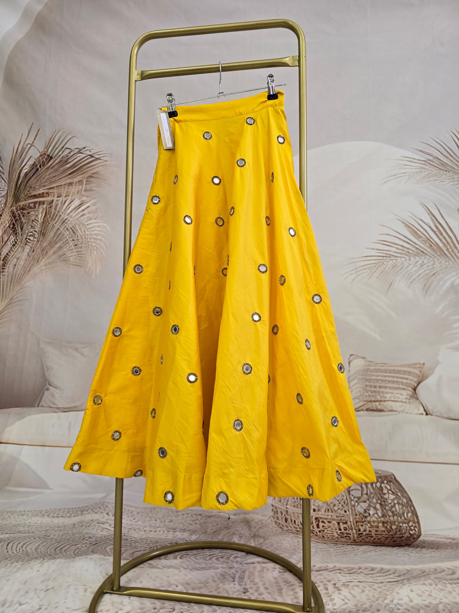 Kids Yellow Mirror Skirt