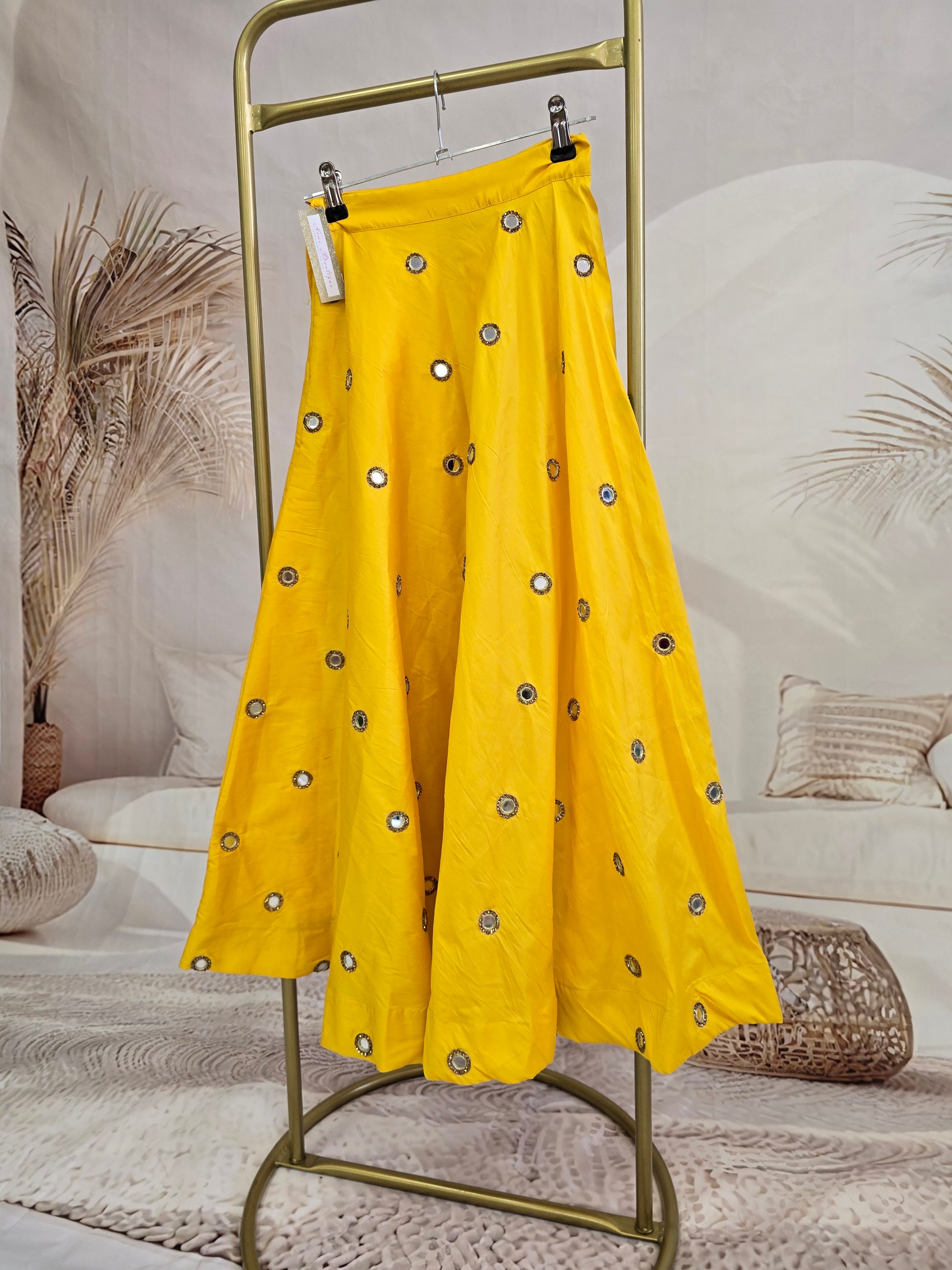 Kids Yellow Mirror Skirt