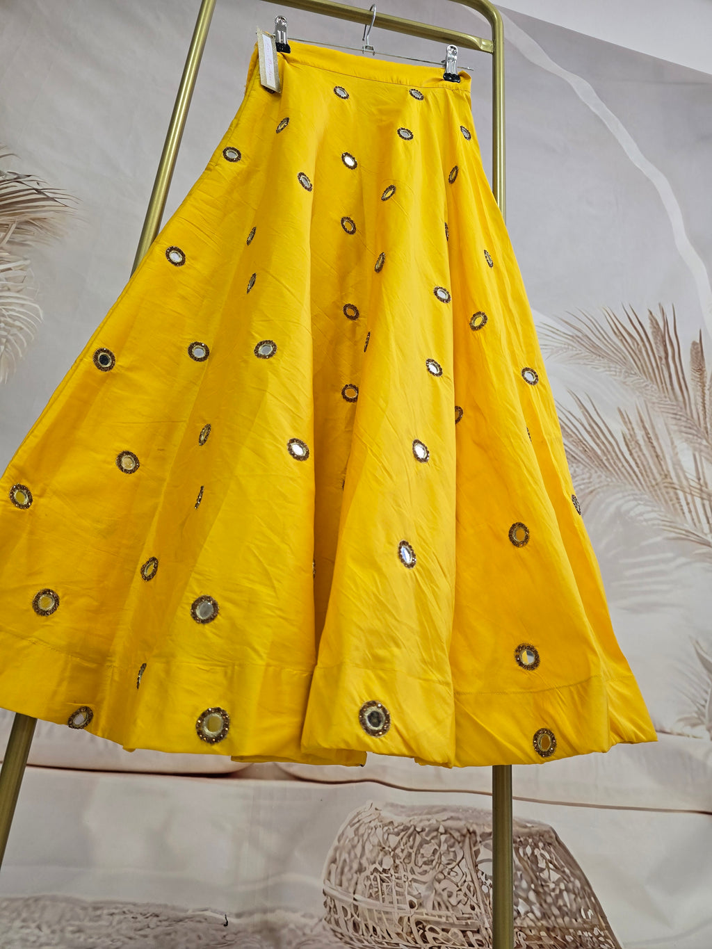 Kids Yellow Mirror Skirt