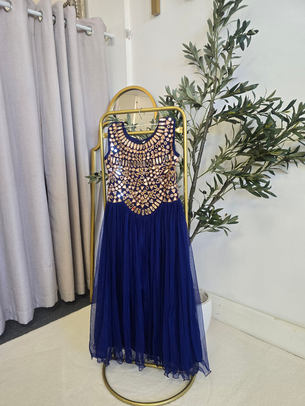 Kids Navy Mirror Dress (size 32)