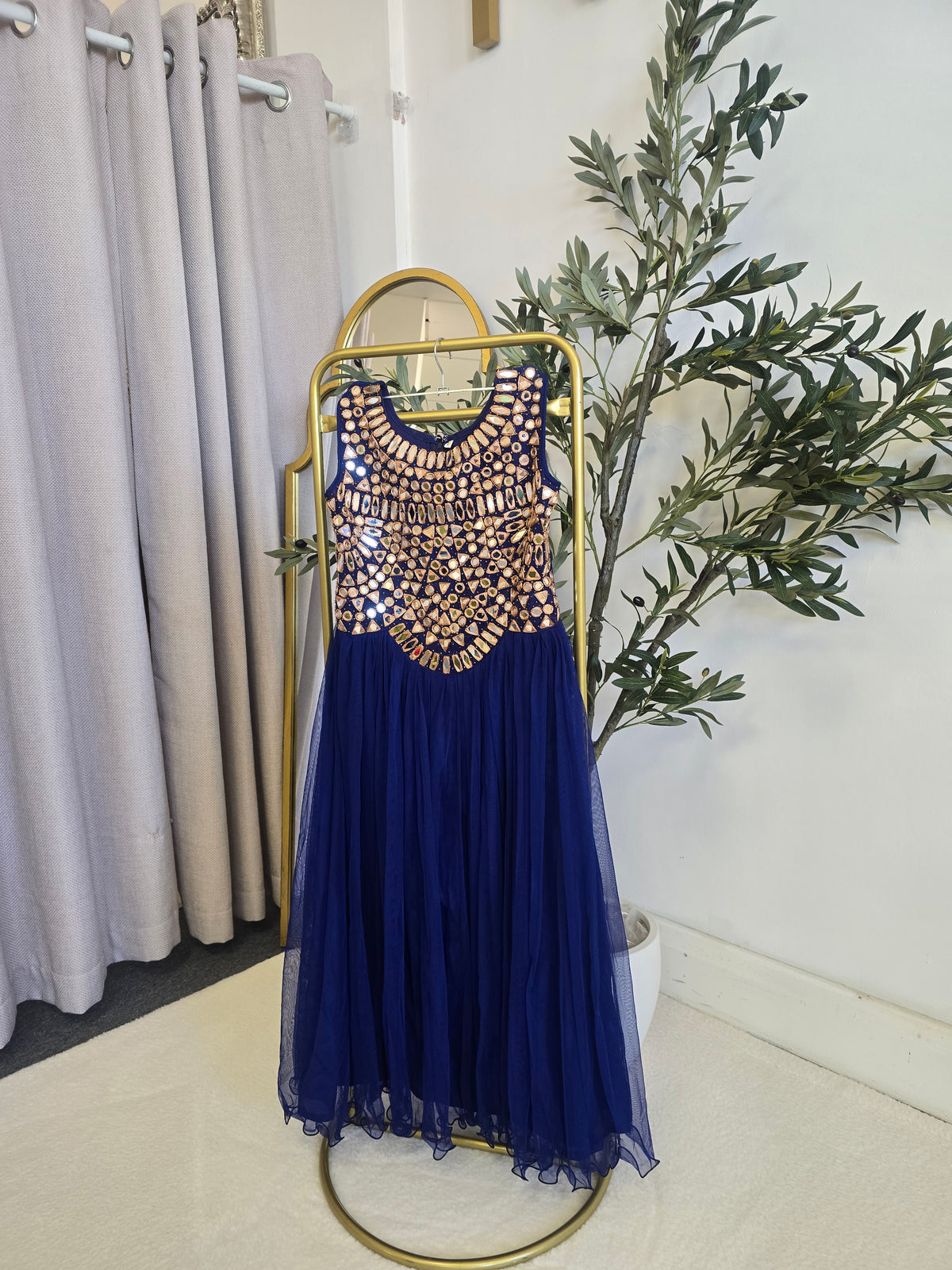 Kids Navy Mirror Dress (size 32)