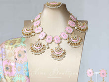 Mishka Pink Blossom Meenakari  Set