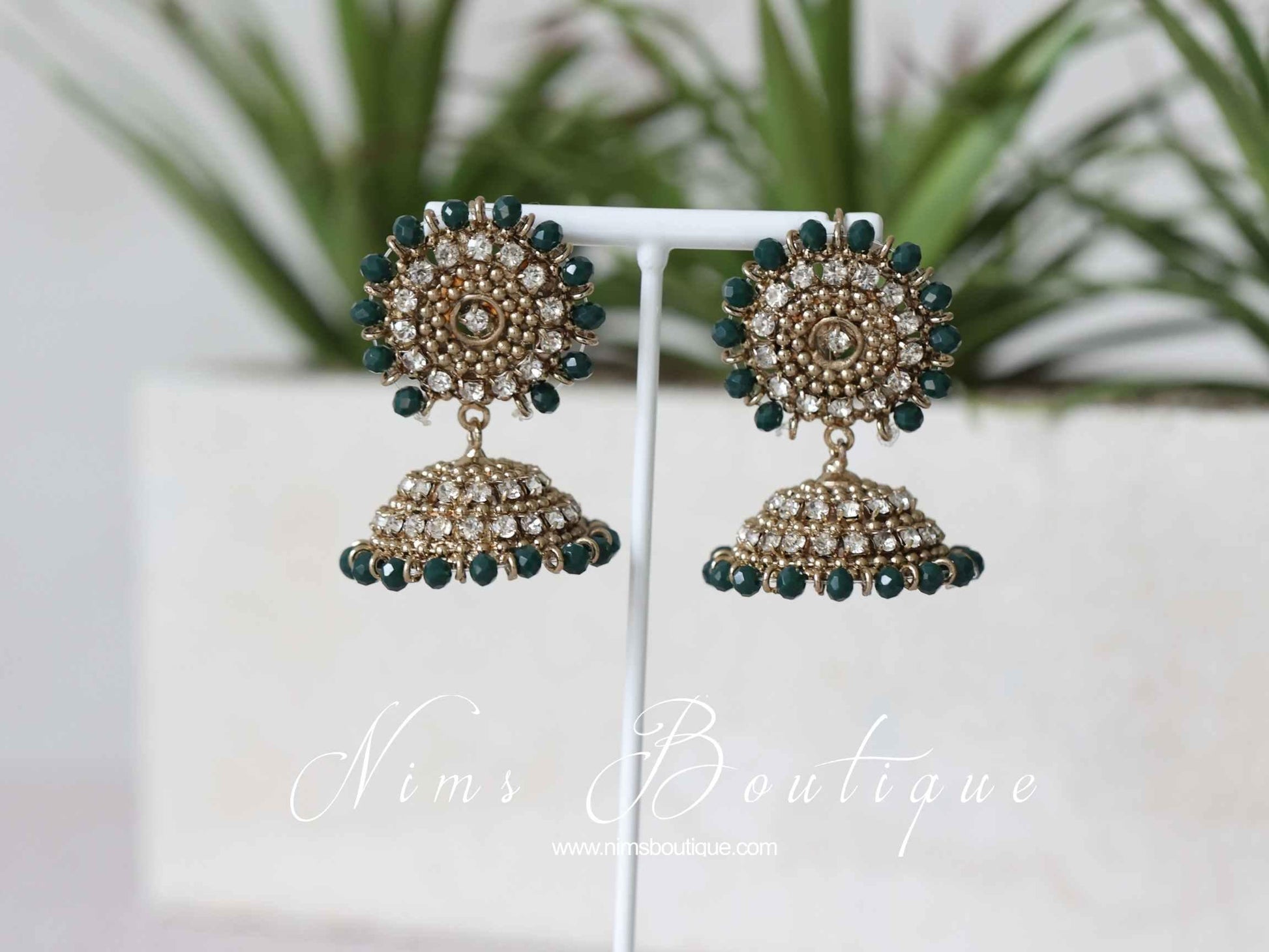 Nims Boutique Chandni Royal Dark Teal Green Chumke