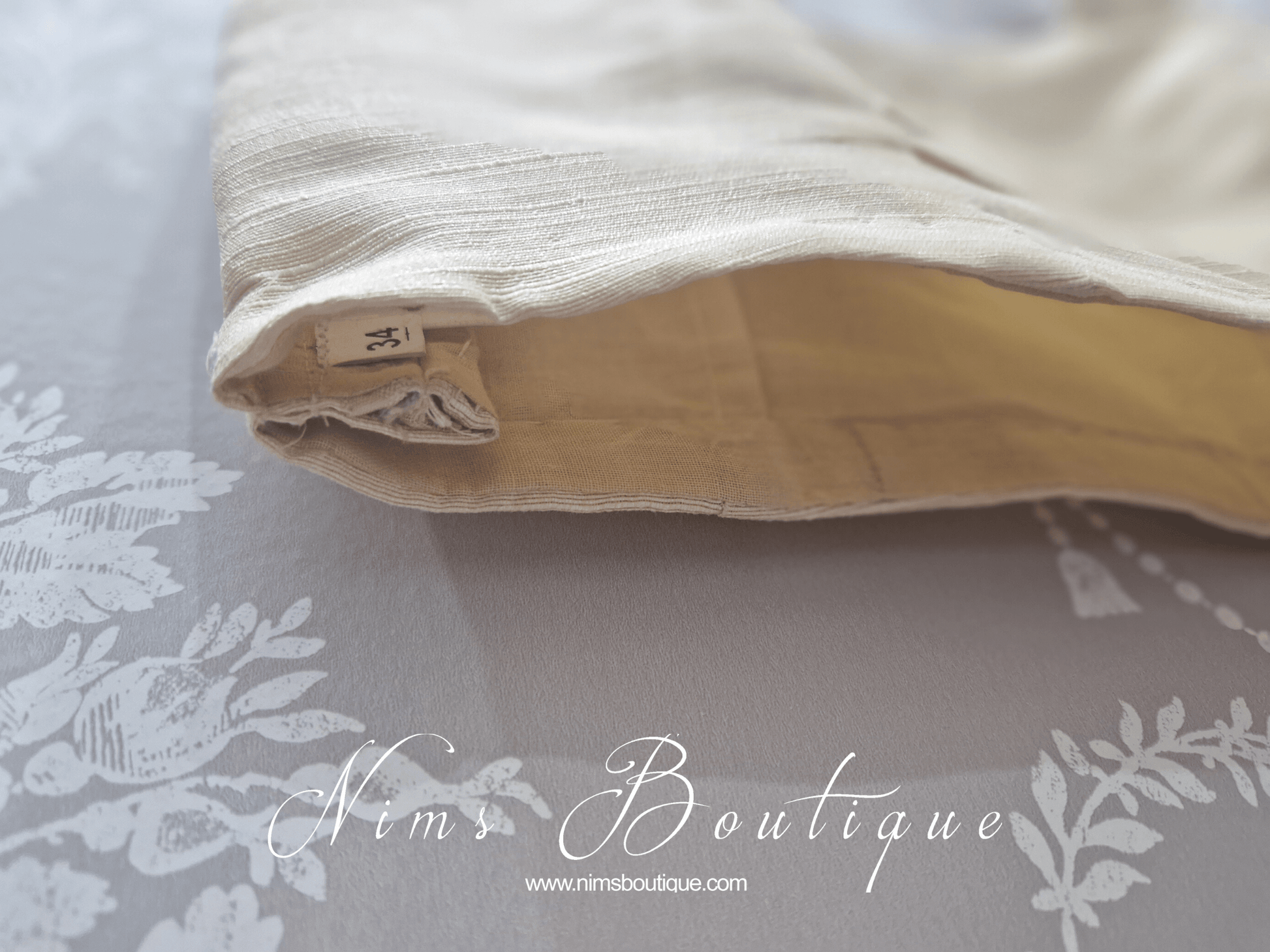Nims Boutique The NB Cream Raw Silk Blouse petite sizes 4-8