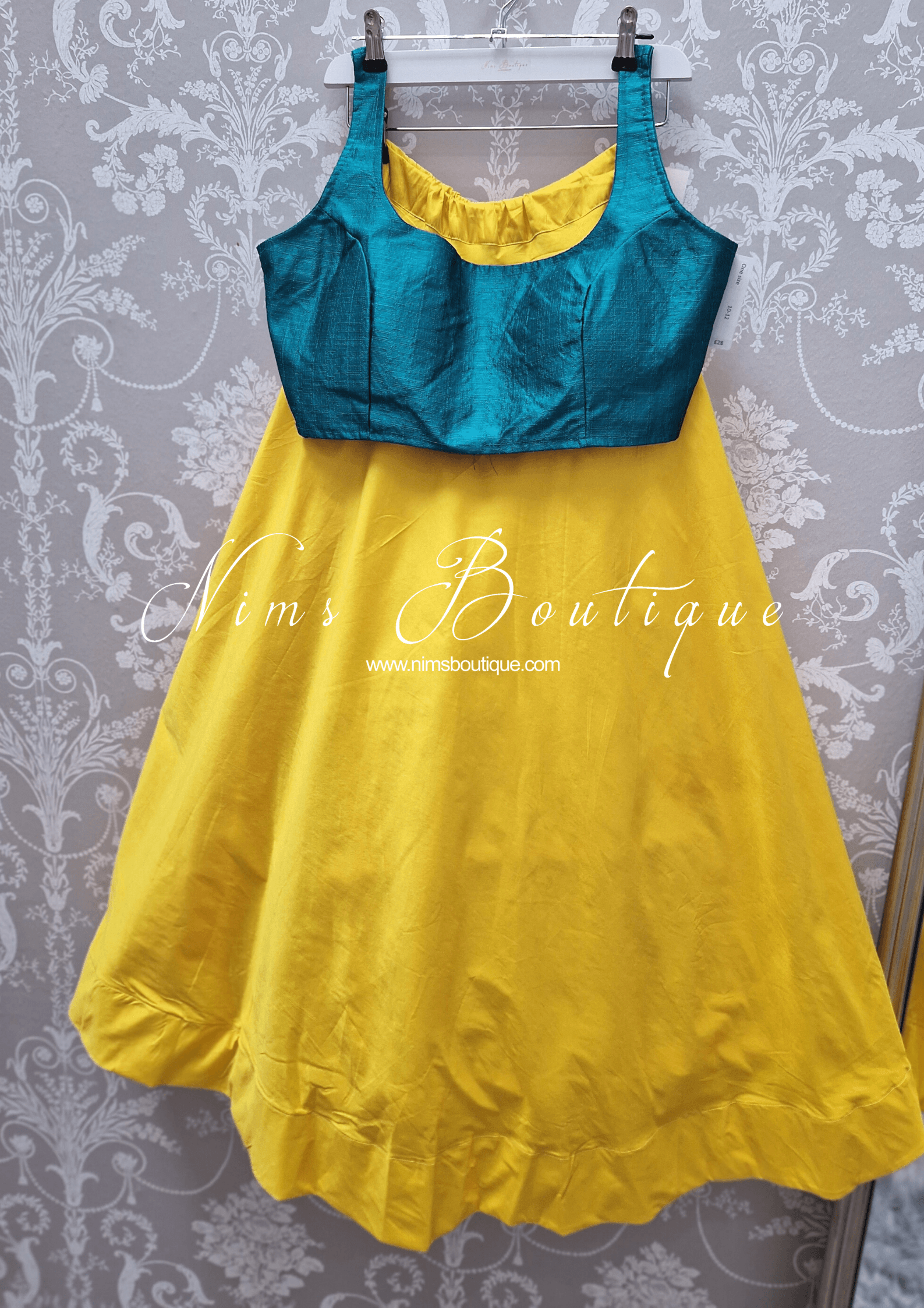 Nims Boutique The NB Peacock Green Blouse 12-14