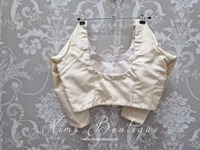 NB Cream Scoop Neck Silk Blouse with sleeves (size 4-26)