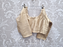 NB Gold Silk Scoop Neck Blouse with sleeves (size 4-26)