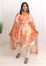 Dahlia Luxury Ivory Floral Anarkali Suit with Pajami (sizes 6-20)