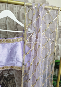 Lilac Crop Top & Trouser Suit Size 14-16