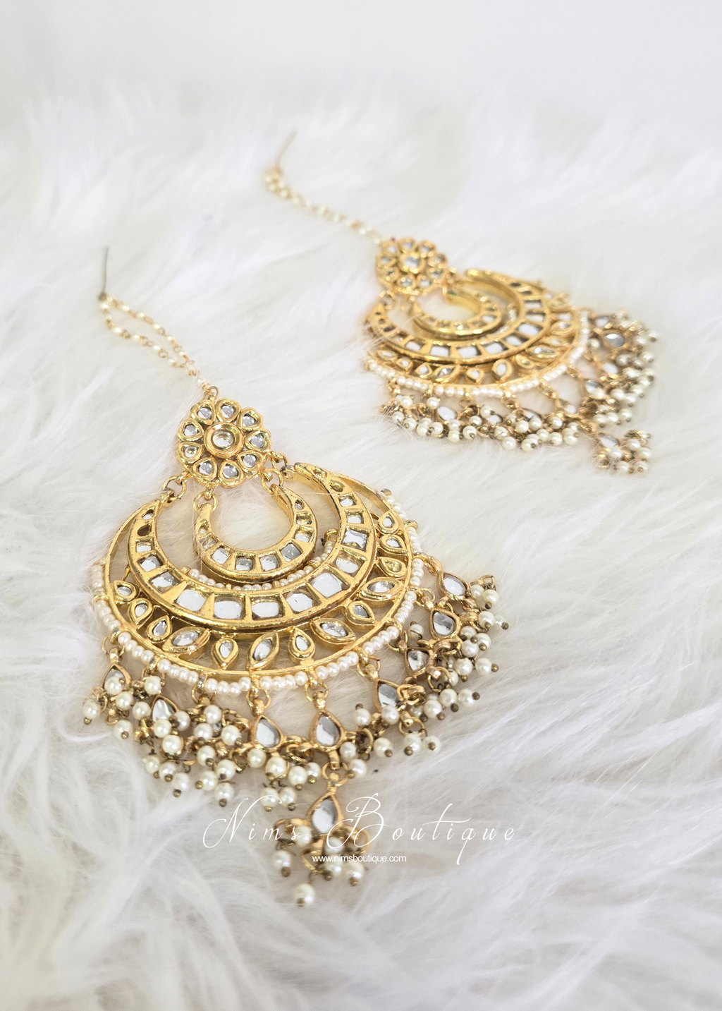 Large Luxury Kundan Statement earrings