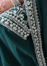 Luxury Dark Green & Silver Sharara Suit (18-22)