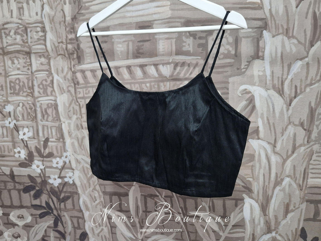 Nims Boutique Maya Black Thin Strap Blouse size 4-16