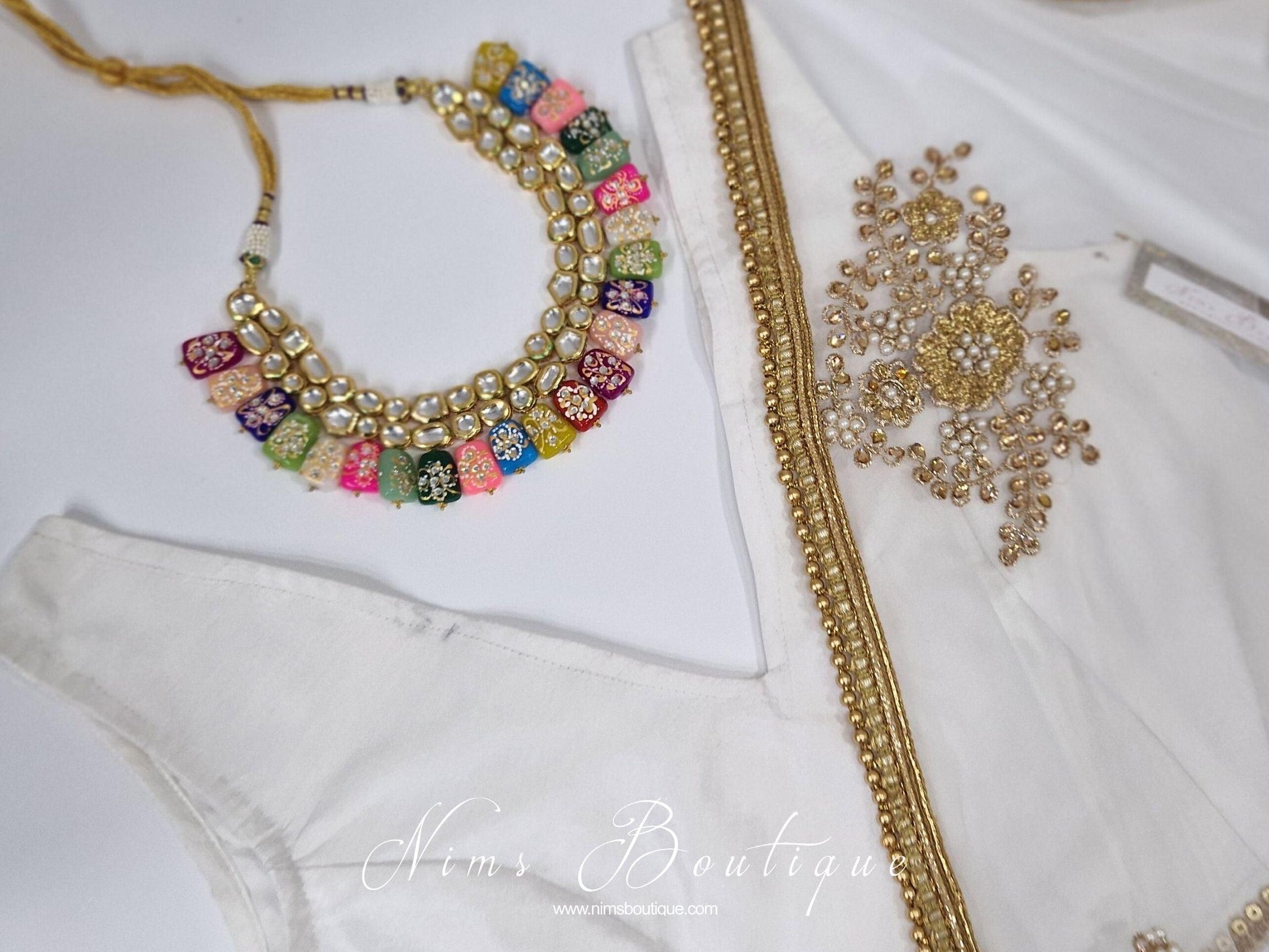 Nims Boutique Limited Edition Multicolour Akira Kundan Set