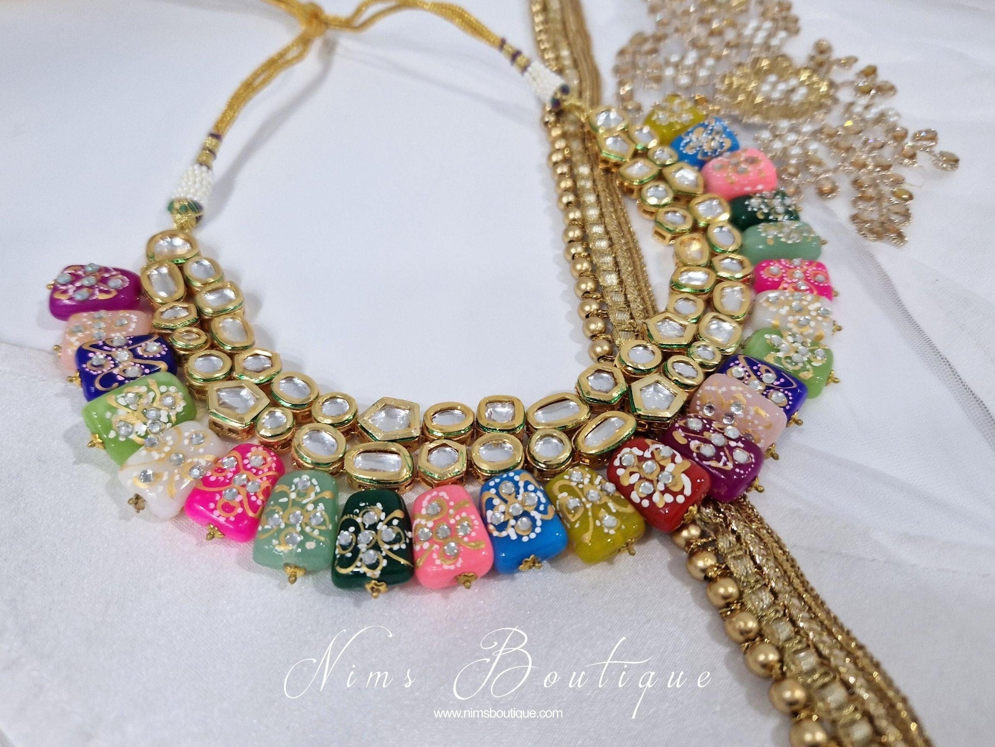 Nims Boutique Limited Edition Multicolour Akira Kundan Set