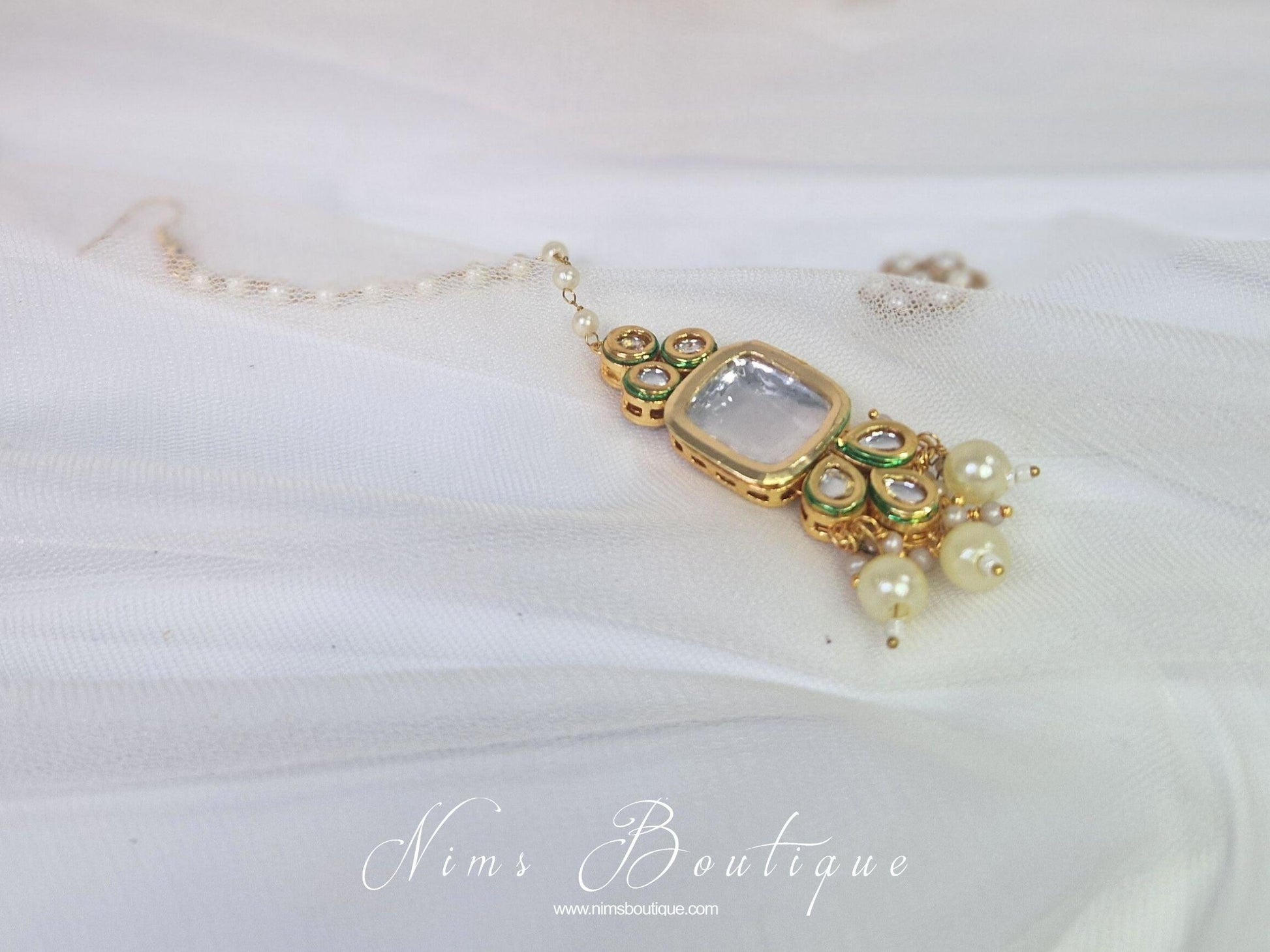 Nims Boutique Raman Kundan & Pearl Tikka