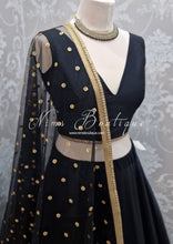Rupa Black Luxury Silk V Neck Blouse (size 4-16)