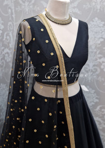 Rupa Black Luxury Silk V Neck Blouse (size 4-16)