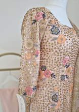Bella Luxury Blush Pink Floral Embroidered Suit with Pajami and sleeves(sizes 14-18)