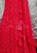 Luxury Deep Red Sequin Lehnga (8-20)