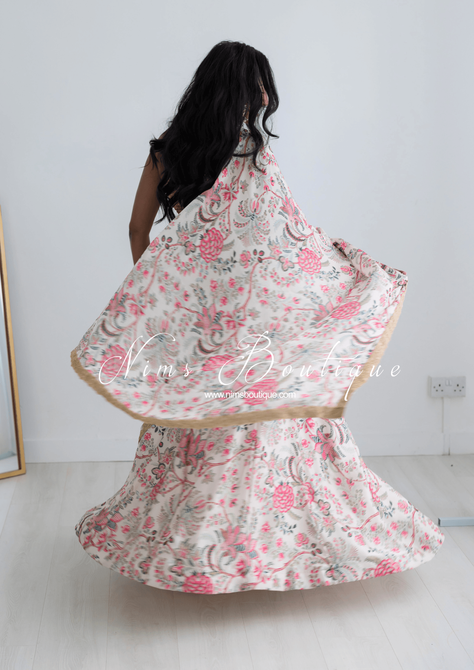 Nims Boutique Kitara Satin Print readymade skirt/lehnga sizes 6-22
