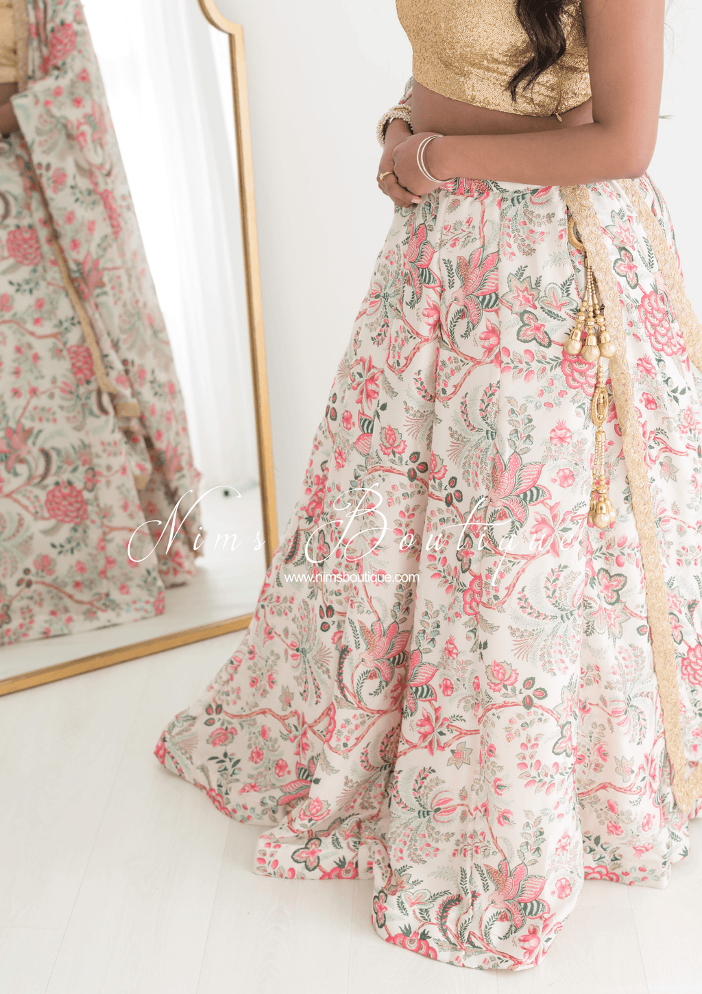 Nims Boutique Kitara Satin Print readymade skirt/lehnga sizes 6-22
