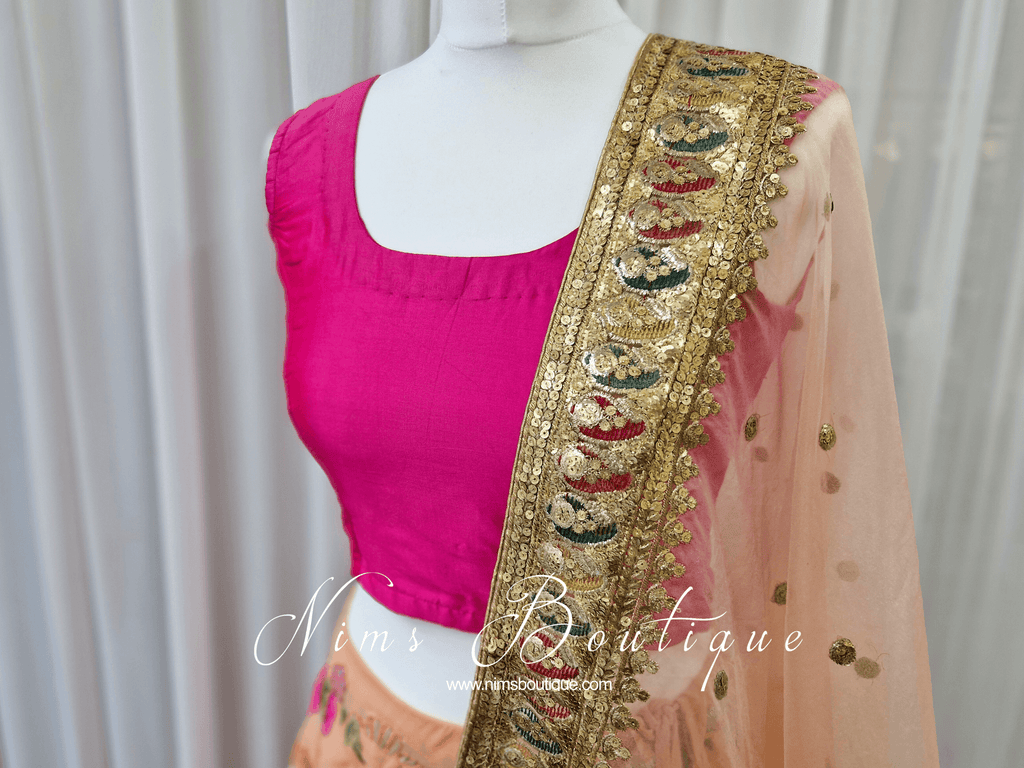 Nims Boutique Sleeveless Bright Pink Silk Blouse 4-18
