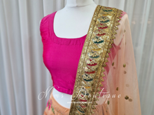 Sleeveless Bright Pink Silk Blouse (4-18)