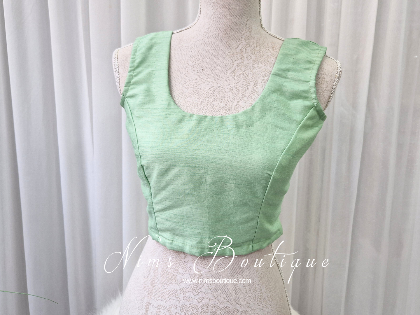 Sleeveless Mint Blouse (4-18)