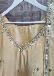 Gold Thread Embroidered Sharara Suit (18-20)