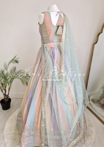 Pastel Stripe Lehnga (sizes 4-16)