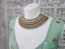 Royal Jhanvi Antique Gold & Pearl necklace