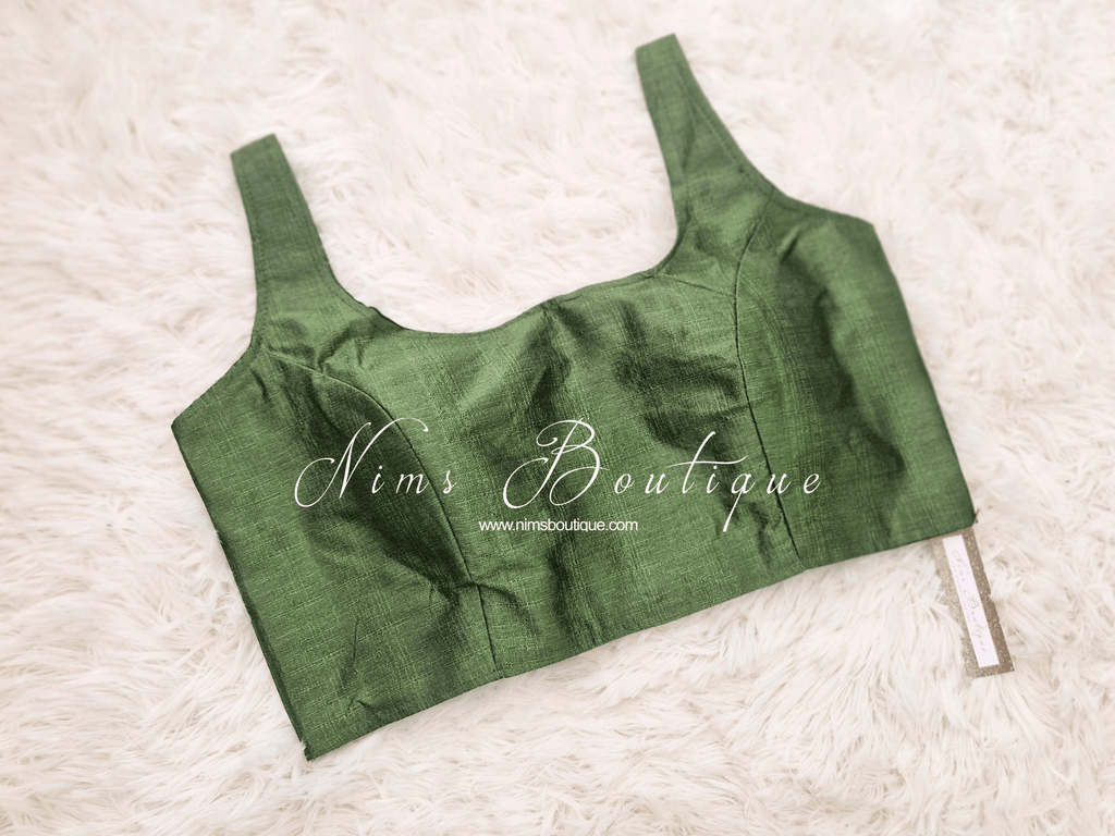 Nims Boutique The NB Mehndi Green Blouse 12-14