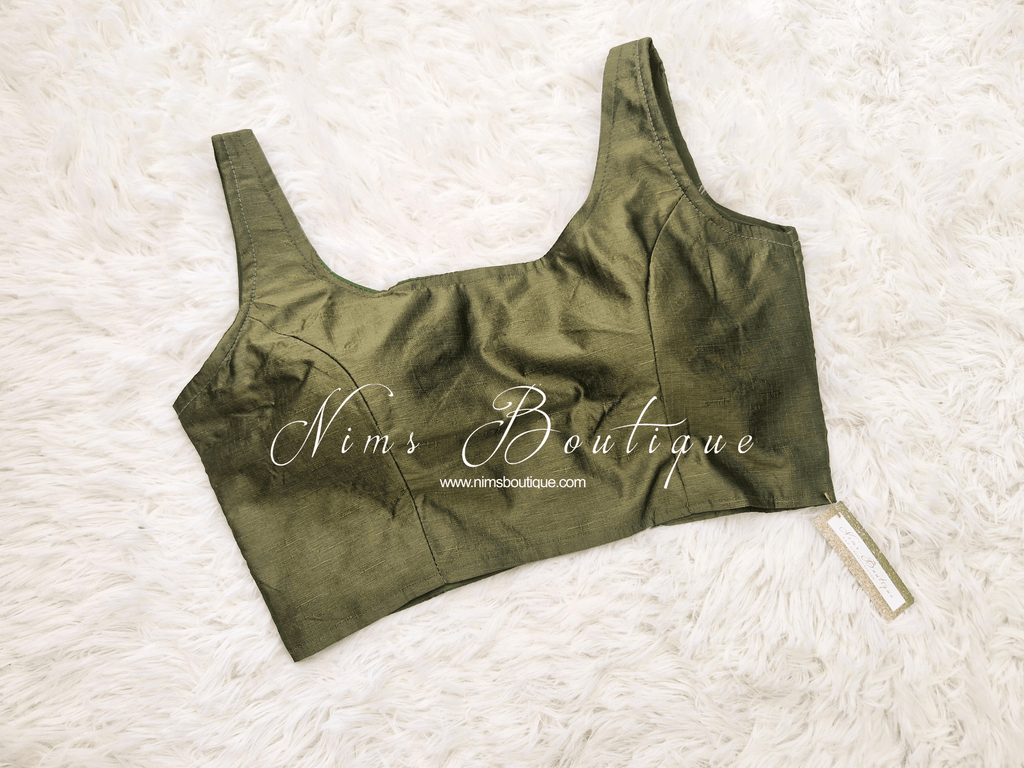 Nims Boutique The NB Olive Green Blouse 10-12