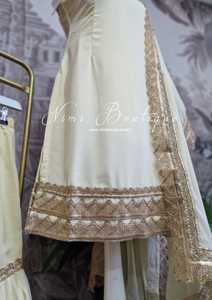 Light Lemon Gharara Suit (Size 10-12)