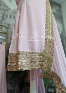 Light Pink Gharara Suit (Size 10-12)