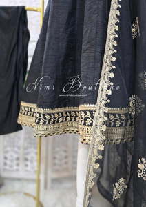 Black Frock Pajami Suit (Size 10-12)