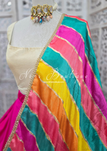 Multicolour Stripe Georgette Dupatta/Chunni (3)