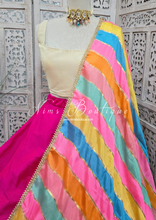 Multicolour Stripe Georgette Dupatta/Chunni (4)