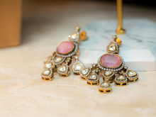 Nims Boutique Kavya Pink Stone Jewellery Set