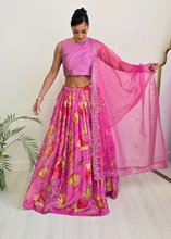 Nims Boutique Evelina Violet Floral readymade skirt/lehnga