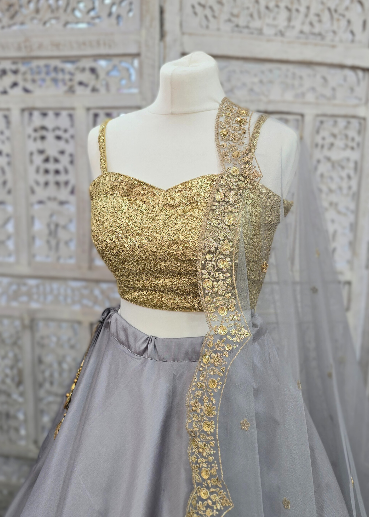 Gia Rose Gold Sequin Strap Blouse (4-16)