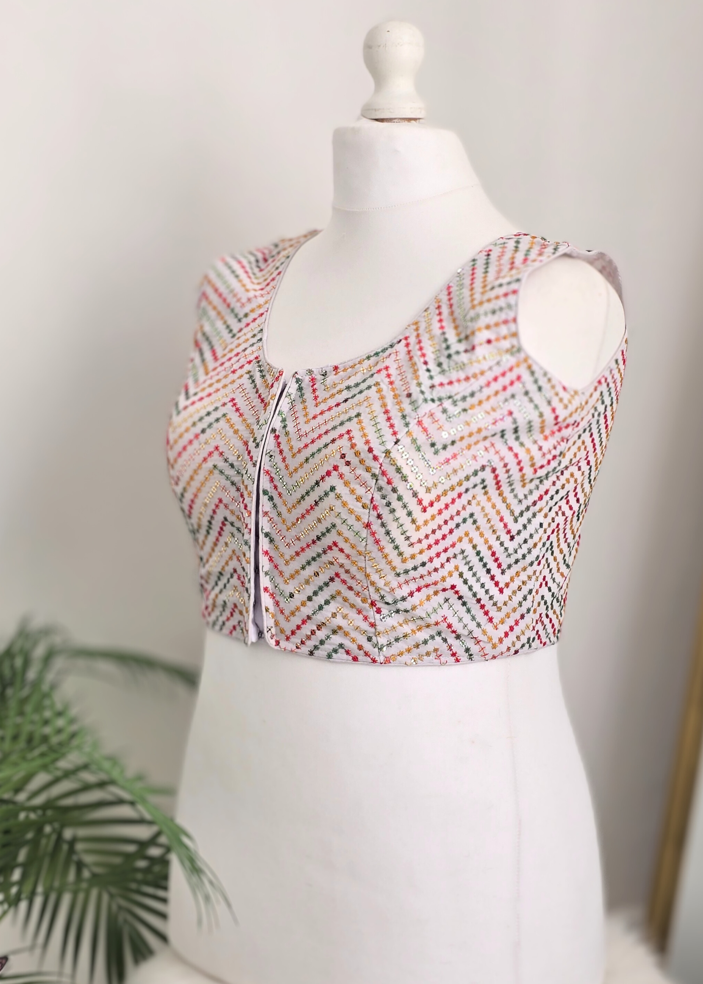 The NB White Multicolour Blouse 16-18