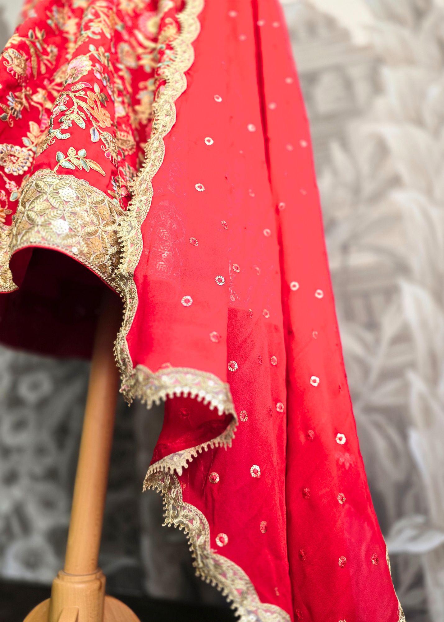 Amrita Red & Multicolour Anarkali Pajami Suit (sizes 6-10)