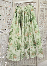 Florella Ivory & Green Georgette readymade skirt/lehnga