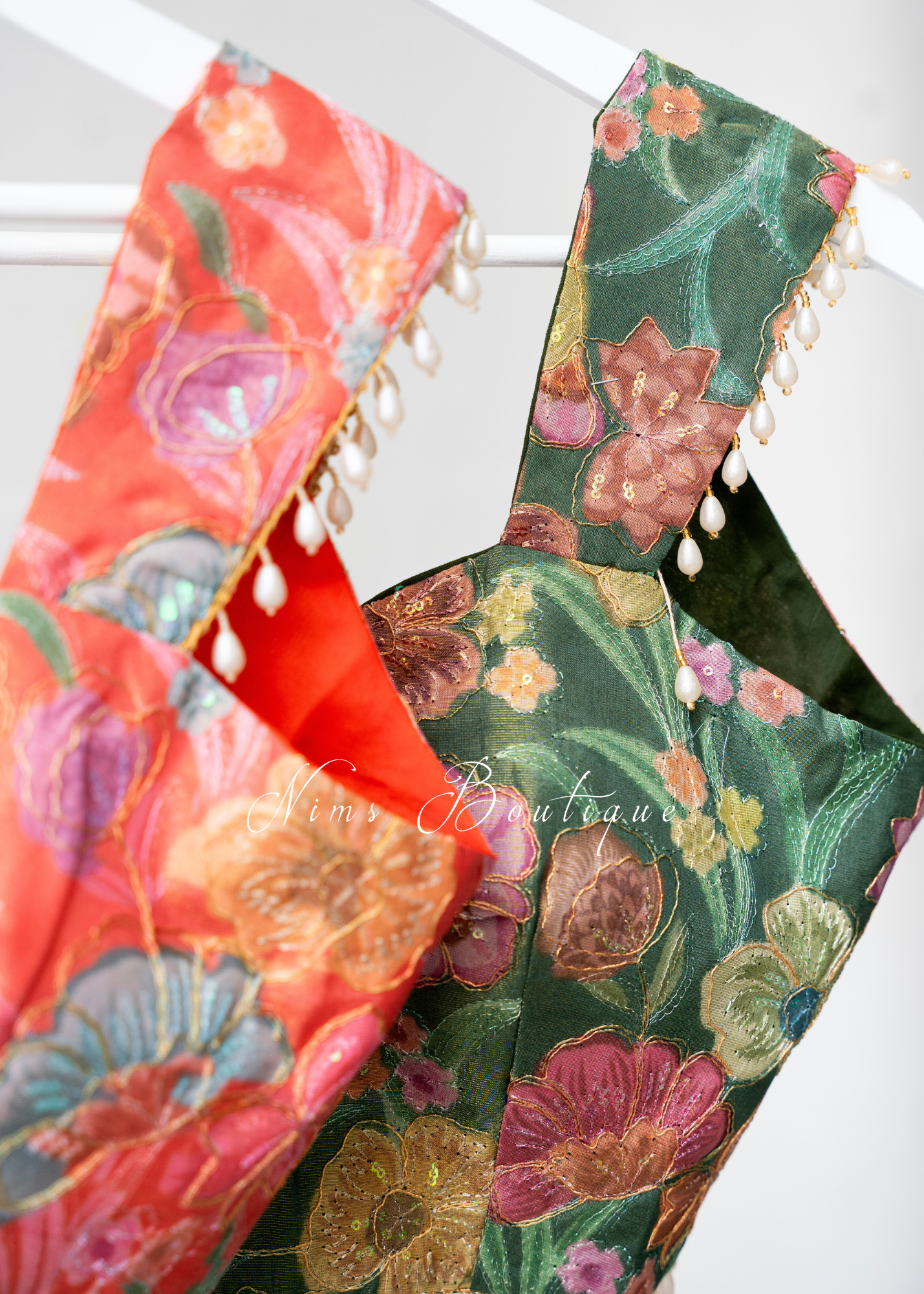 Willow NB Orange Floral Blouse (one size)
