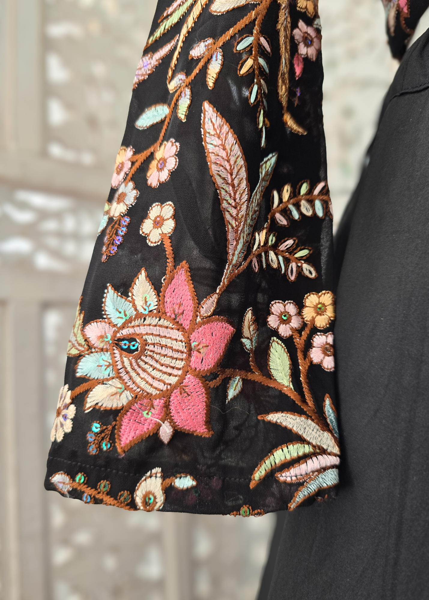Luxury Sarika Black Long Sleeve Blouse (size 8-20)