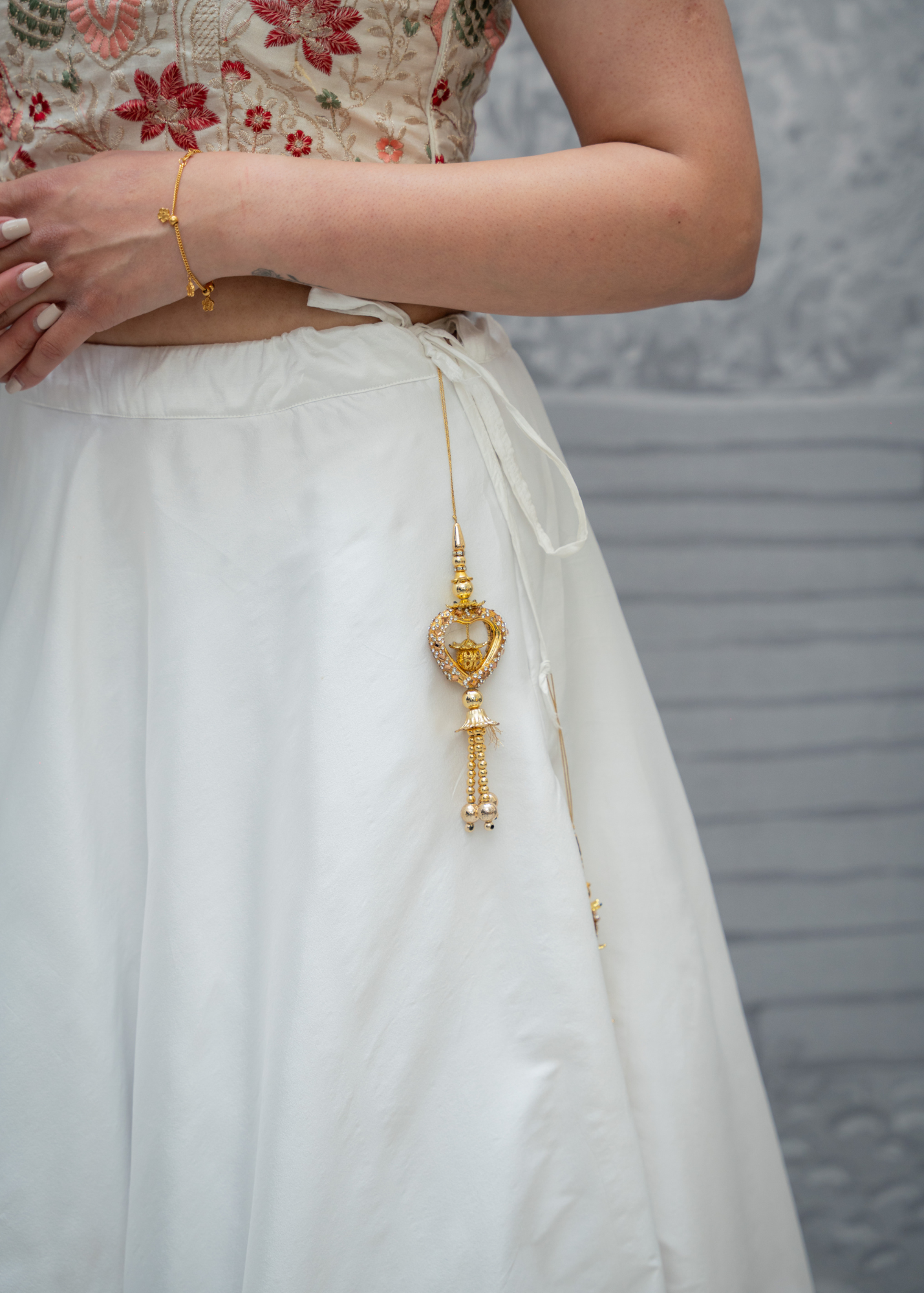 Readymade White Silk skirt/lehnga (sizes 4-22)