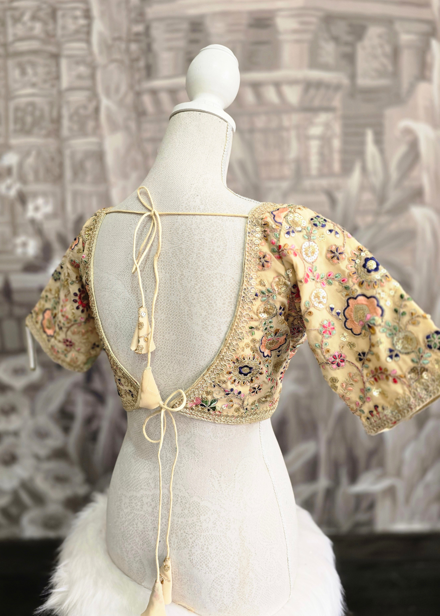 Genelia Gold Embroidered Blouse (10-12)