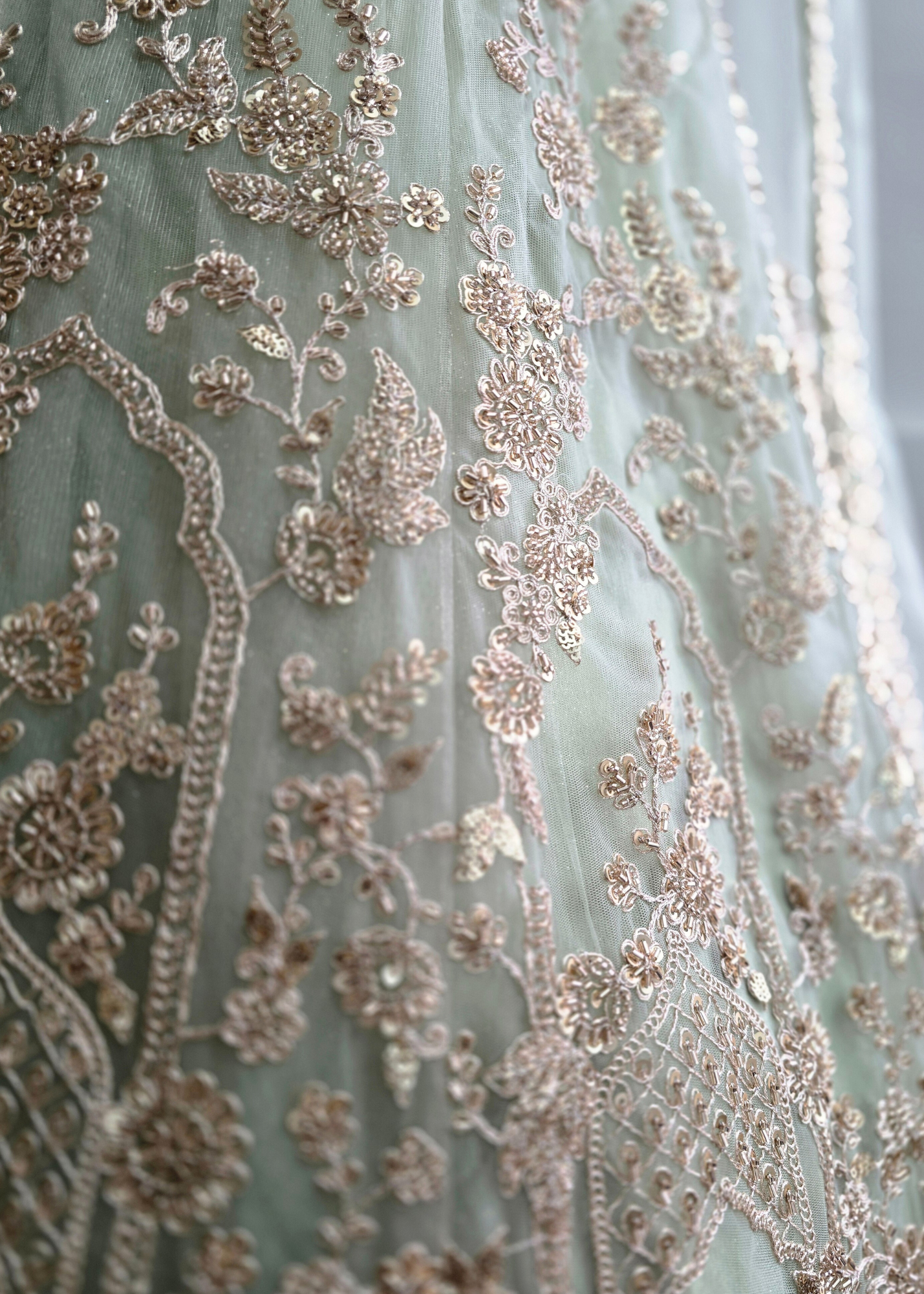 Luxury Mint Lehenga (size 12)