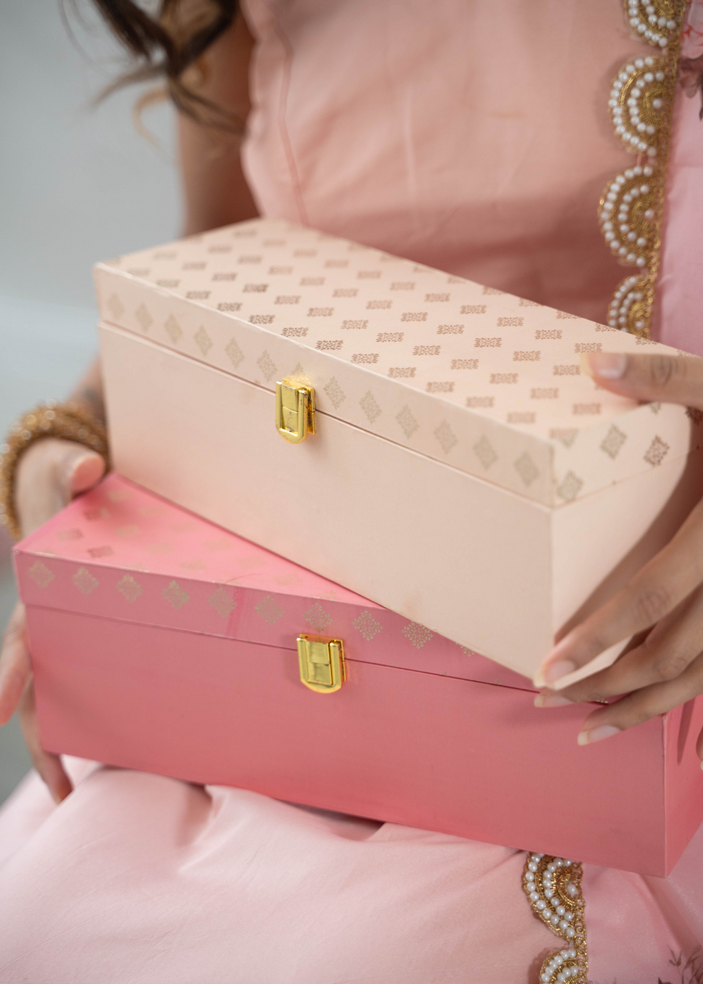 Luxury Pastel Foil Print Bangle Storage Box (4 colours)